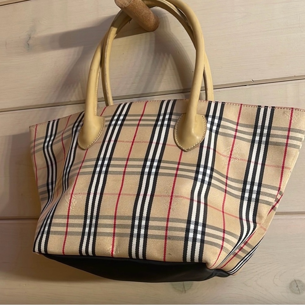Burberry Beige and Black Plaid Women's Bag
